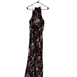 Vici Pink Red Halter Maxi Sundress